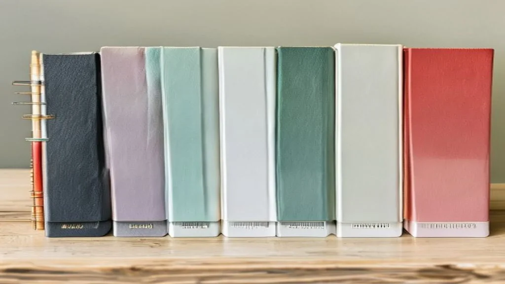 Lomos de libros con distintos tipos de encuadernación en fila